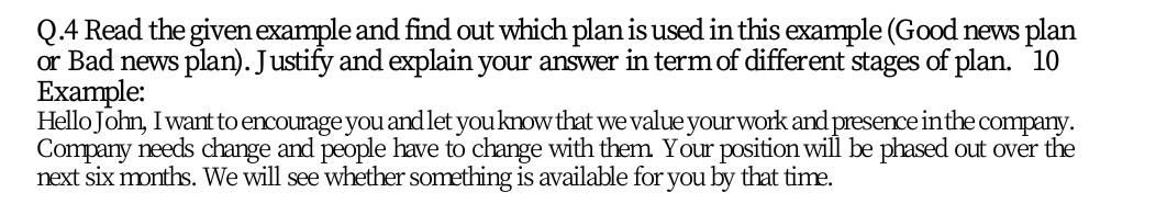Q.4 Read the given example and find out which