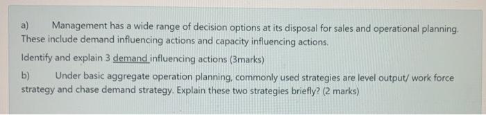 thank you for the work a) Management has a wide