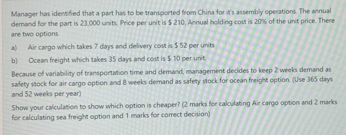 thank you please show all work Manager has