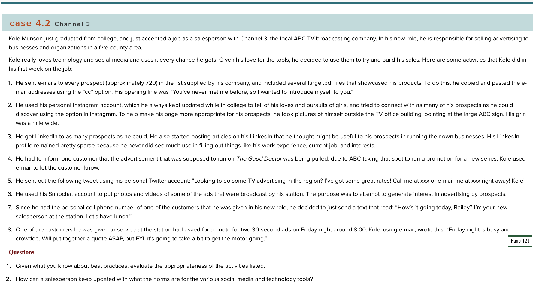 case 4.2 Channel 3 Kole Munson just graduated