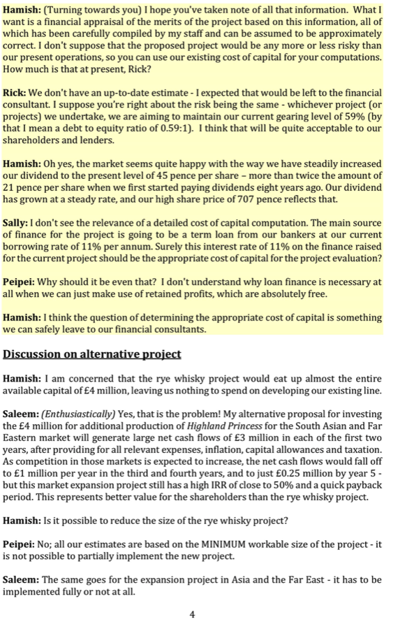 Hamish: (Turning towards you) I hope you've taken