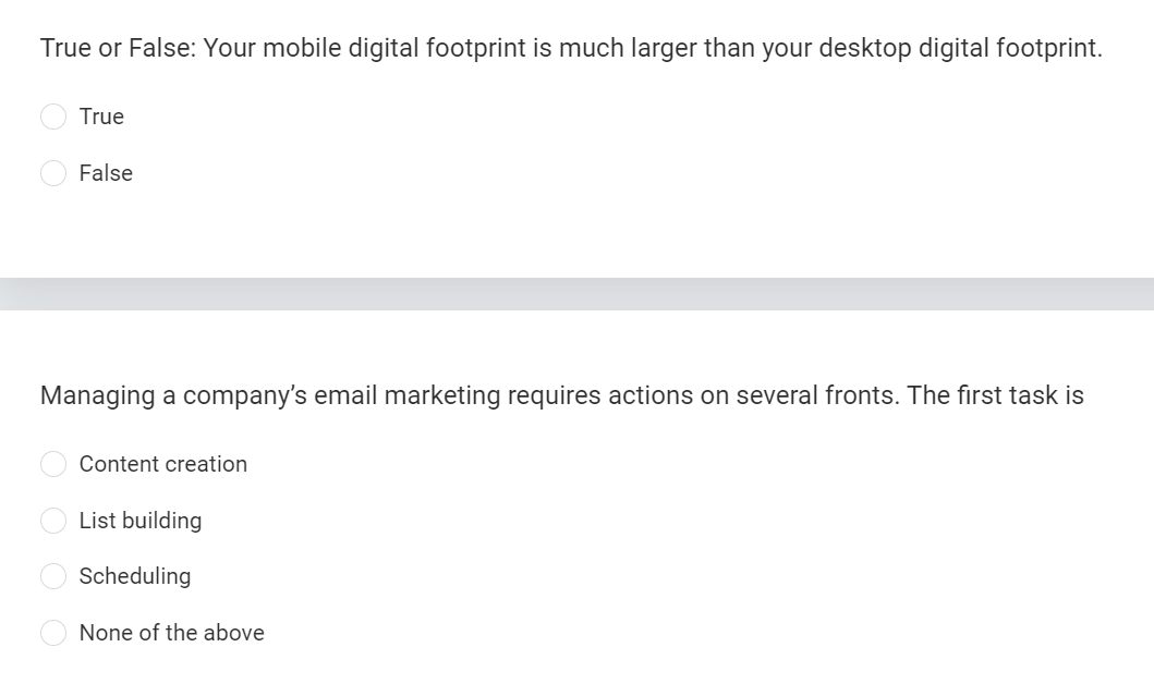 True or False: Your mobile digital footprint is