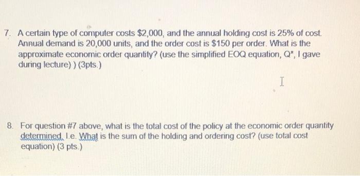 5. Using the factor ratings shown below,