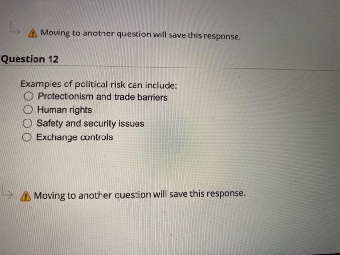 Moving to another question will save this