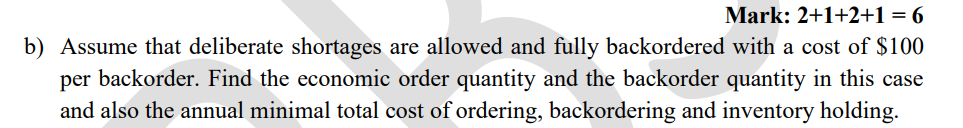 Ignore the question of A, just take the