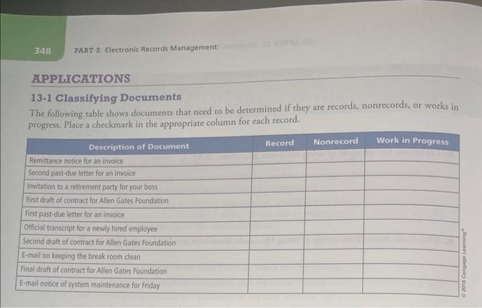chapter 13 348 PART : Electronic Records