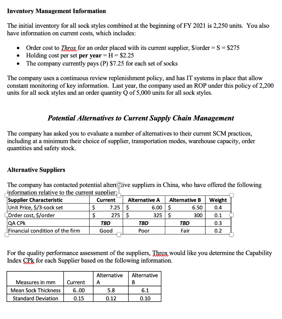 Calculate EOQ and ROP values for FY2021 based on
