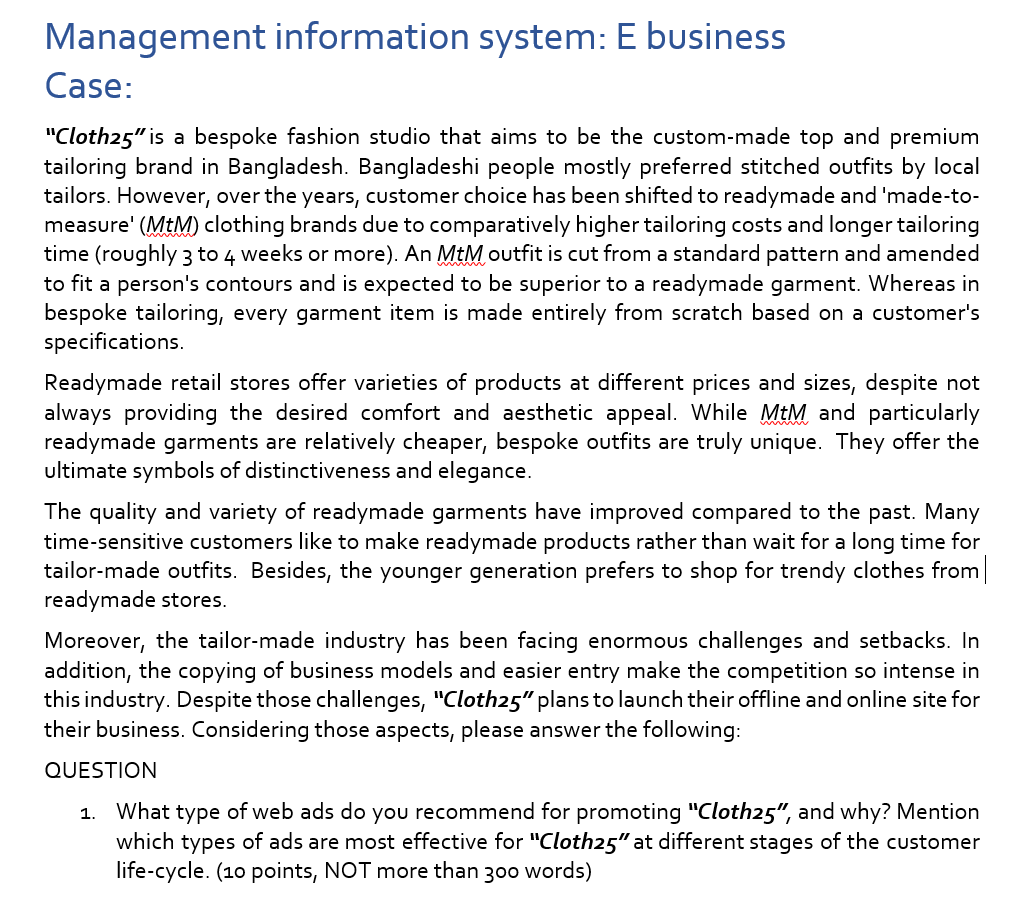 use ms word. please do not copy from others. read
