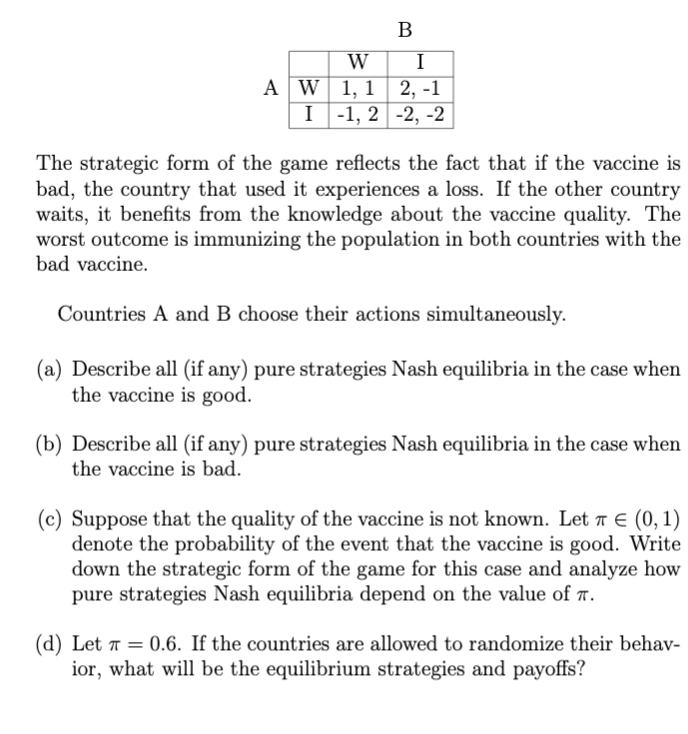 Question 2. (19 points) Two countries A and B are