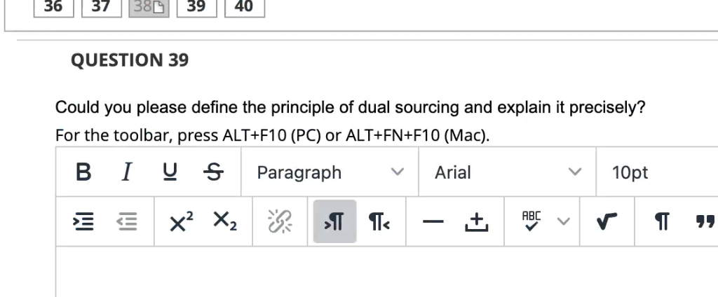 Could you please define the principle of dual