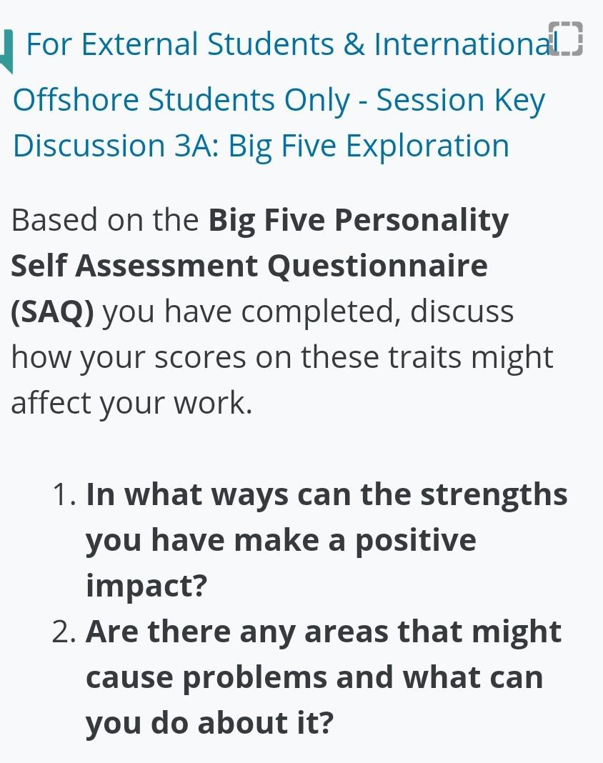 For External Students & International Offshore