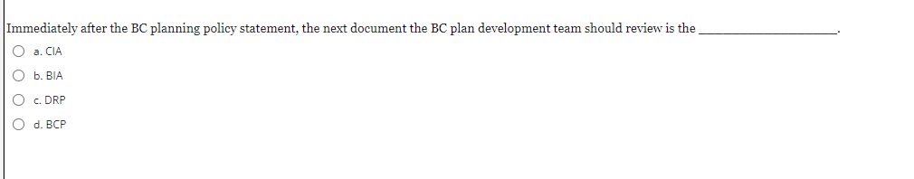 Immediately after the BC planning policy