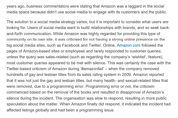 Based on the Amazon Case Study below; 1. Amazon
