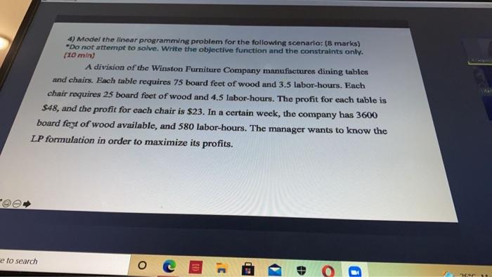 plese slove this as soon as possible 4) Model the