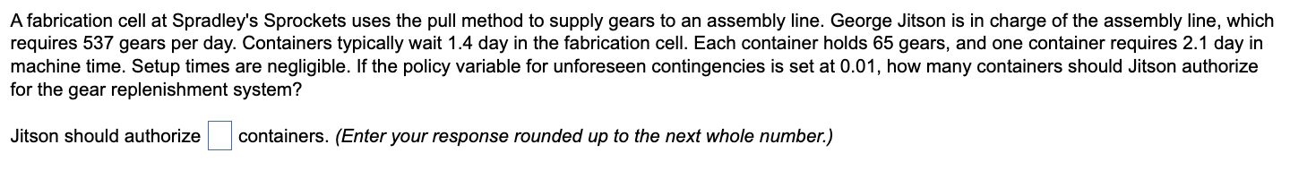 A fabrication cell at Spradley's Sprockets uses