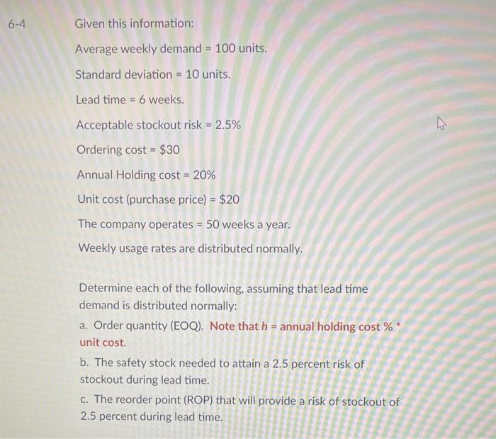 Please show work and complete in excel or a chart