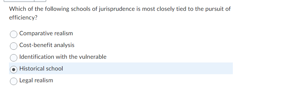 Which of the following schools of jurisprudence