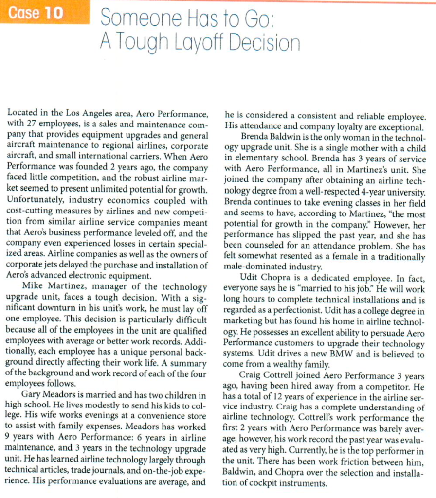 please help: Read this case, then answer these