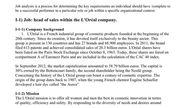 This project entails a comprehensive job