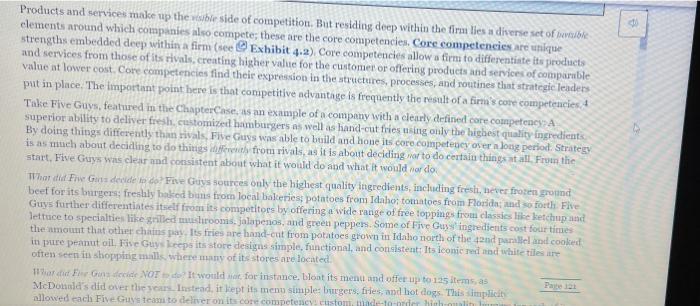 Please read ChapterCase 4 on Five Guys (p.117,