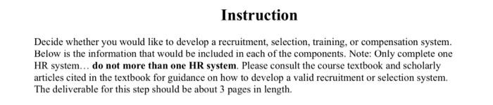 This project entails a comprehensive job