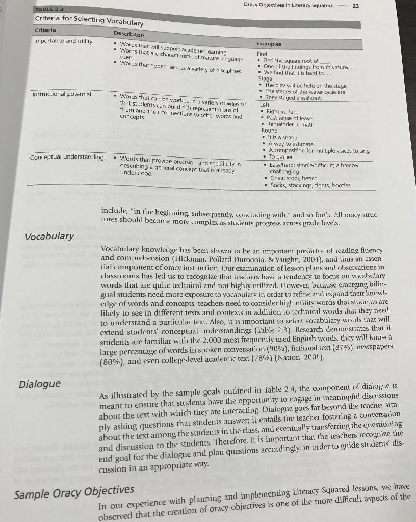 Please read the question: Why is oracy important