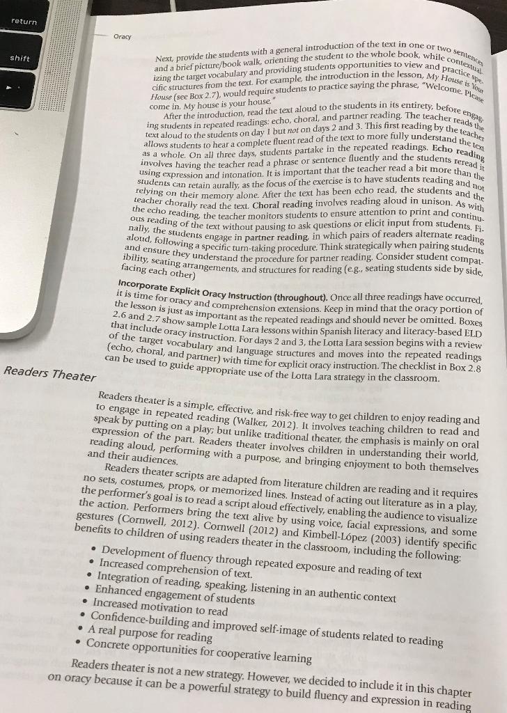 Please read the question: Why is oracy important