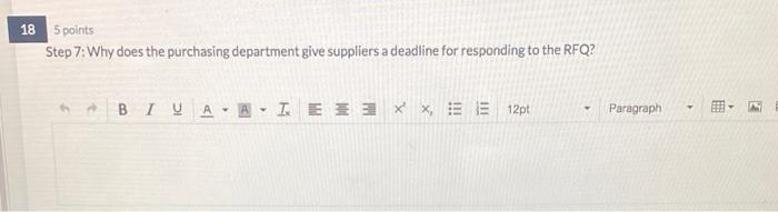 18 5 points Step 7: Why does the purchasing