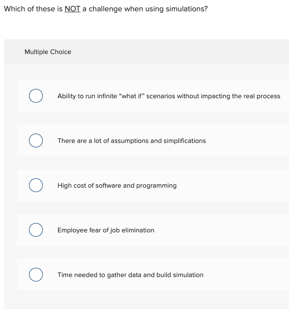Which of these is NOT a challenge when using