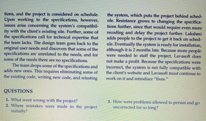 Managing Construction Operations Case 4.3