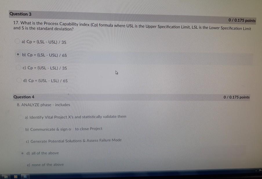 Question 3 0/0.175 points 17. What is the Process