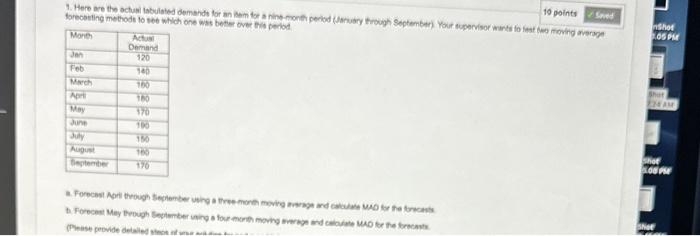 foreceting methode 10 seb which one was better