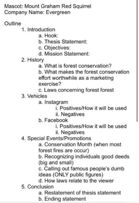 Our topic is Forest Conservation, I just need