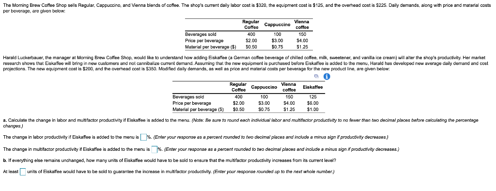please show work NOT on excel for a and b. Thanks
