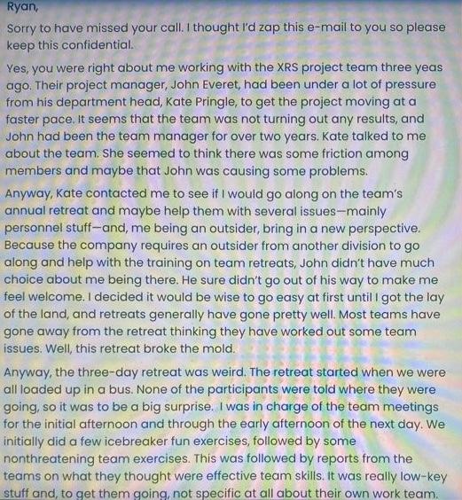 Question: Read the case study below and identify