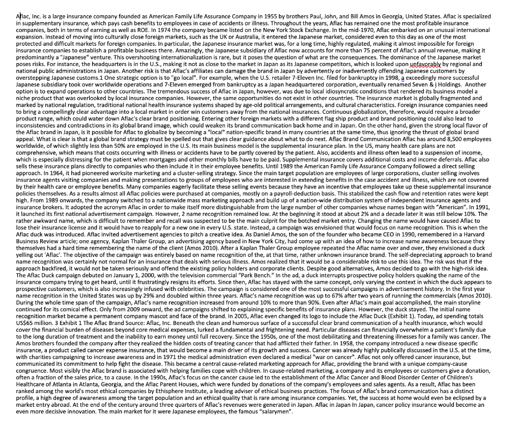 Please read the case above (Need about 1-page