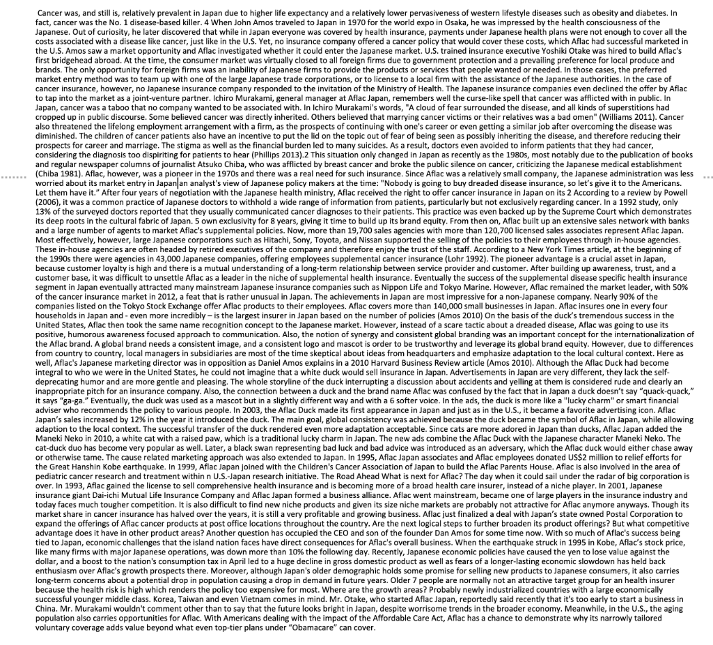 Please read the case above (Need about 1-page