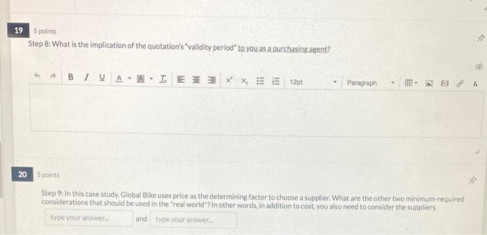 please answer 19&20 19 5 points Step 8: What is