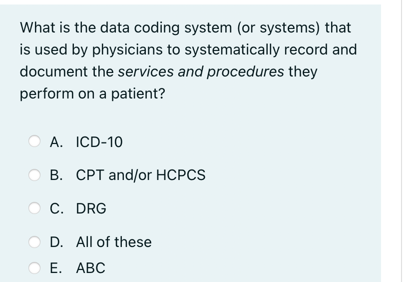 What is the data coding system (or systems) that