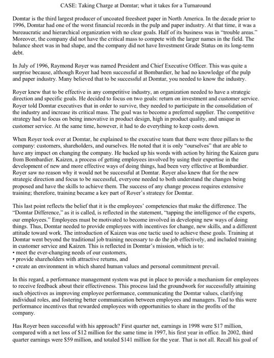 Read the case study and then answer the questions