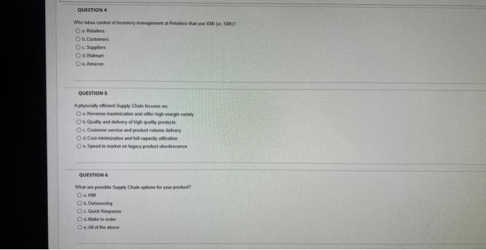 please answer questions 4,5,6 a. Retaleas b.