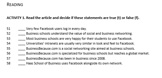 READING ACTIVITY 1. Read the article and decide