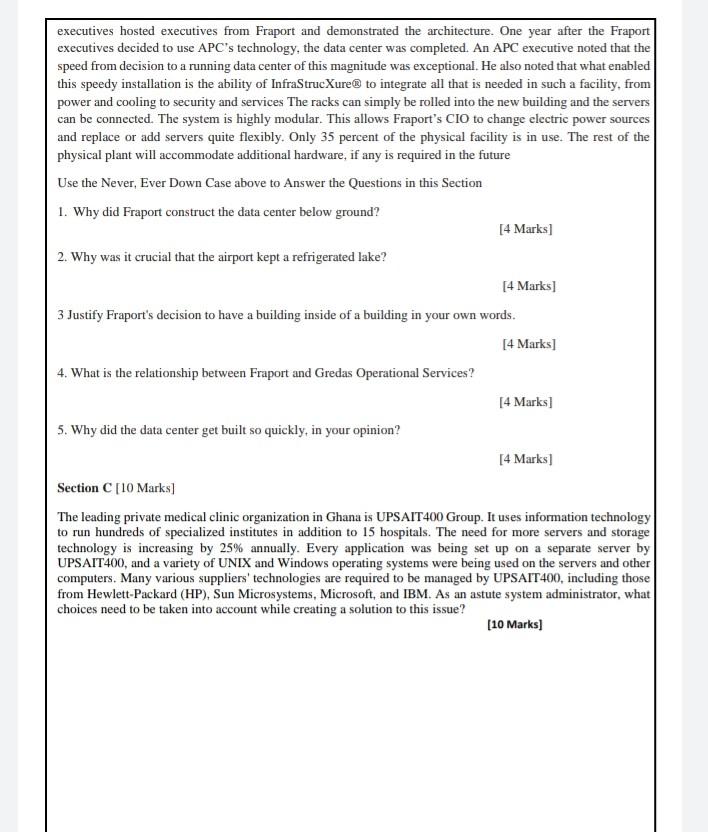 Section B[20 Marks] Never, Ever Down When