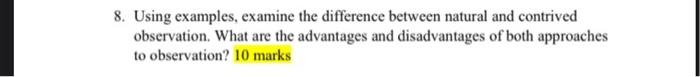 8. Using examples, examine the difference between