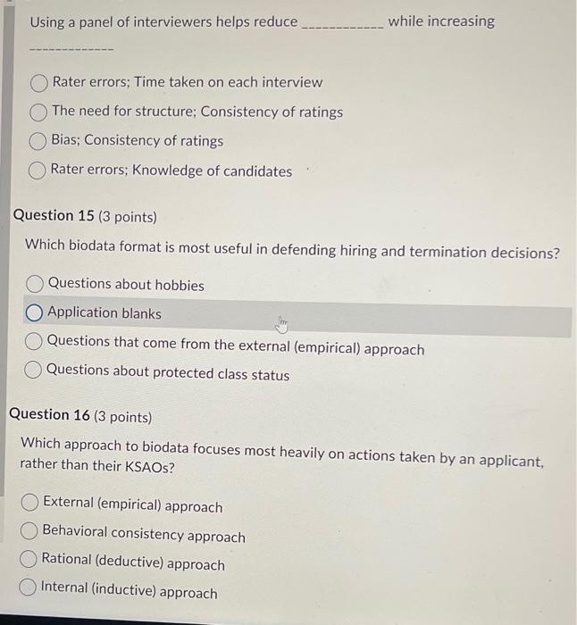 Using a panel of interviewers helps reduce while