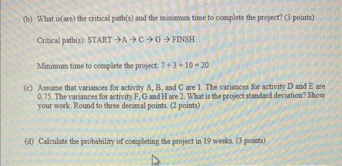 pls help! (a) Compute ES, EF, LS, LF, slack for