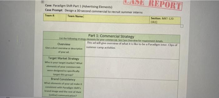 Case: Paradigm Shift Part 1 (Advertising