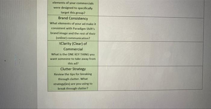 Case: Paradigm Shift Part 1 (Advertising