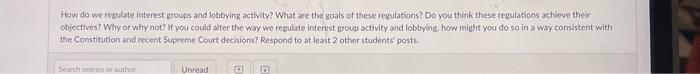 How do we regulate interest groups and lobbying