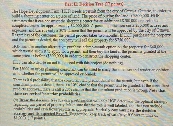 help pls! Part II: Decision Tree ( 17 points) The